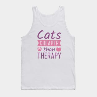 Cats Cheaper Than Therapy Tank Top